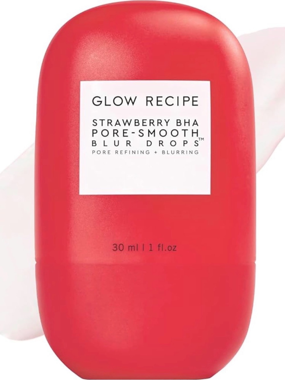 Glow Recipe Strawberry BHA Pore-Smooth Blur Drops - Bright Red Bottle 30ML